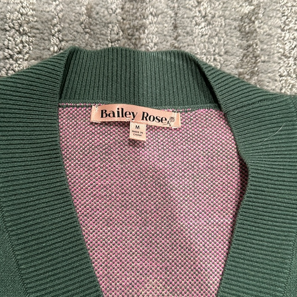 Green floral cardigan - Picture 2 of 3